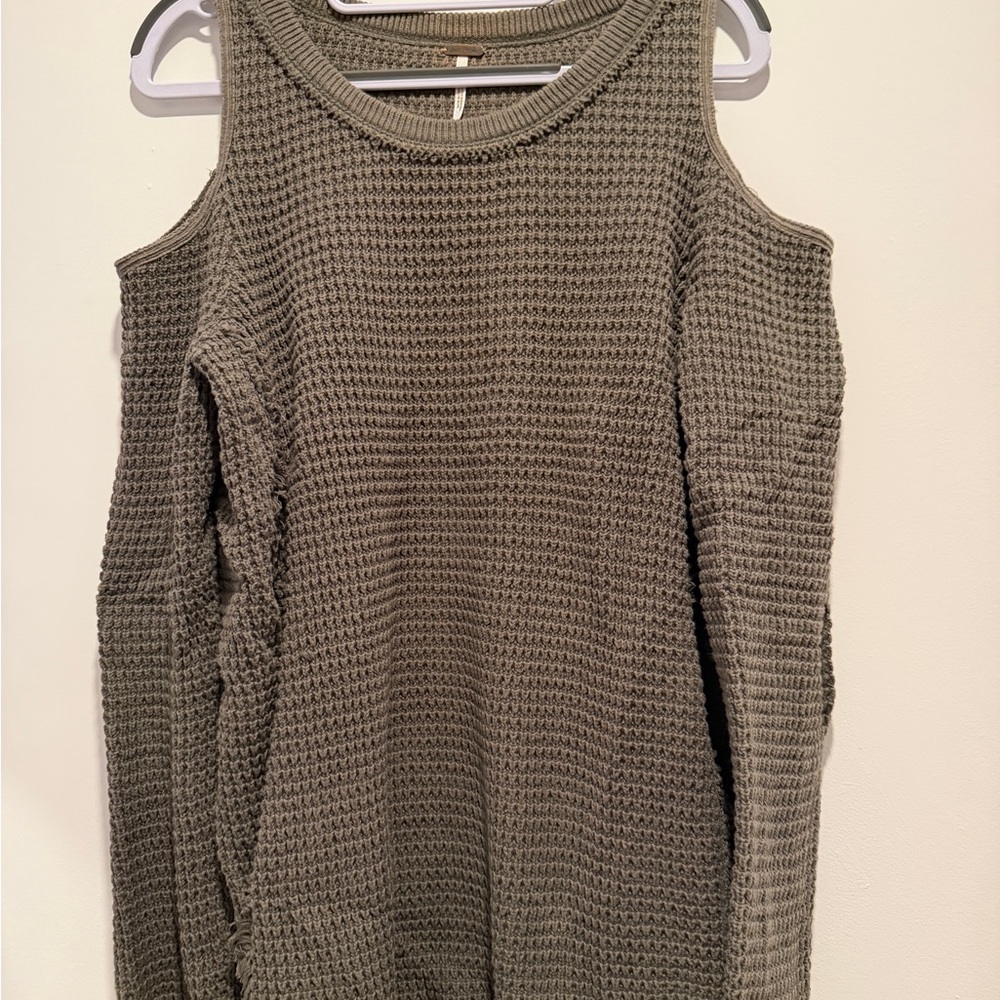 Free People Women's Olive Green Sweater